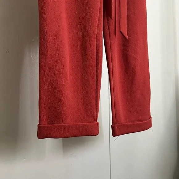 No Boundaries High Waisted Straight Leg Ankle Dress Pants size small red orange - Picture 2 of 7